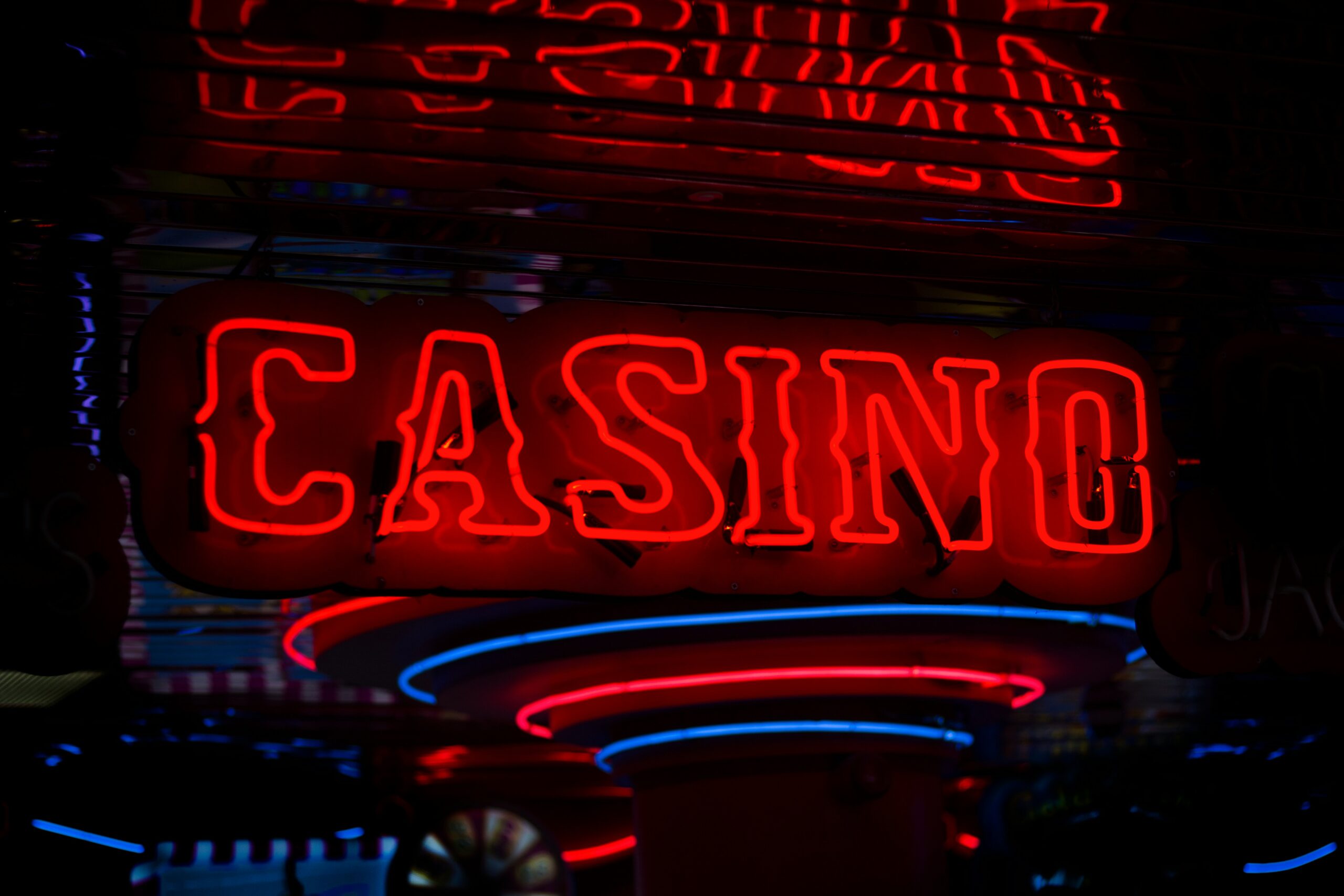 red casino neon sign